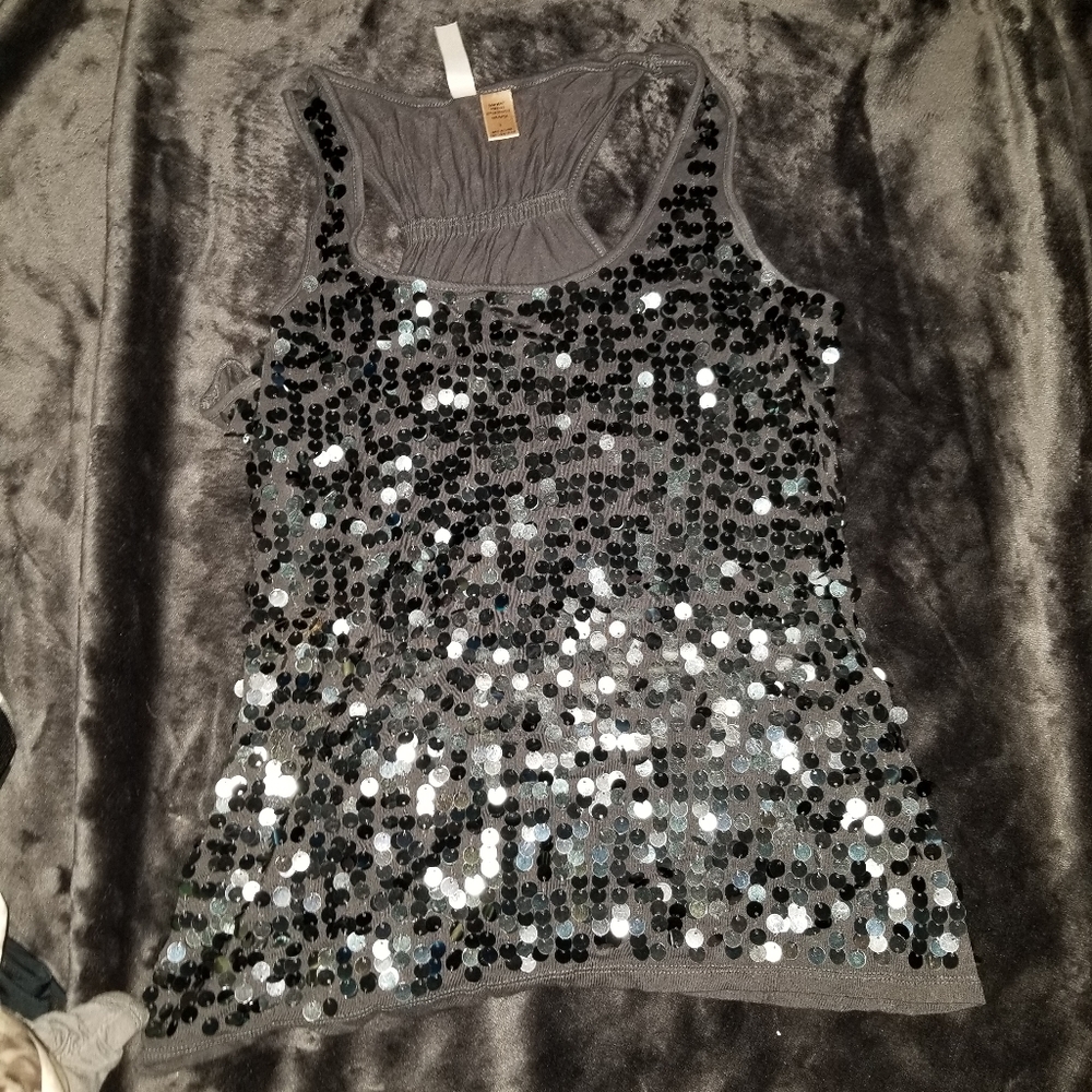 Women's sequined tank top